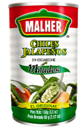 [089674070113] CHILE JALAPEÑO MITADES 156G