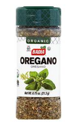 [033844002572] OREGANO ENTERO ORGANICO FRASCO 21.3 G BADIA